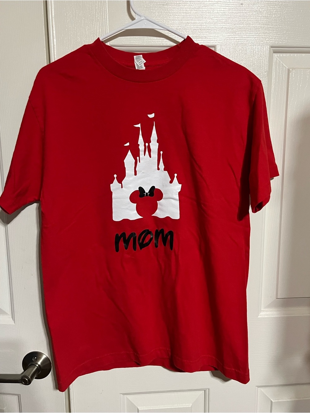 Alstyle Red Kids T-Shirt with White Castle & Black 'mom' Graphic
17-09